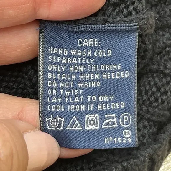 Polo Ralph Lauren Sport Cable Knit Sweater V Neck Women’s Medium Black Preppy - Picture 5 of 8